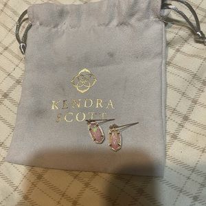 Kendra rose gold pink opal earrings